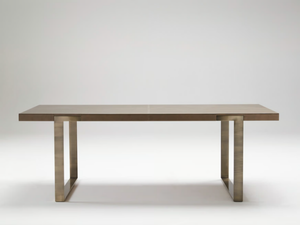 URBINO - Rectangular wooden table with metal base _ Casa Covre